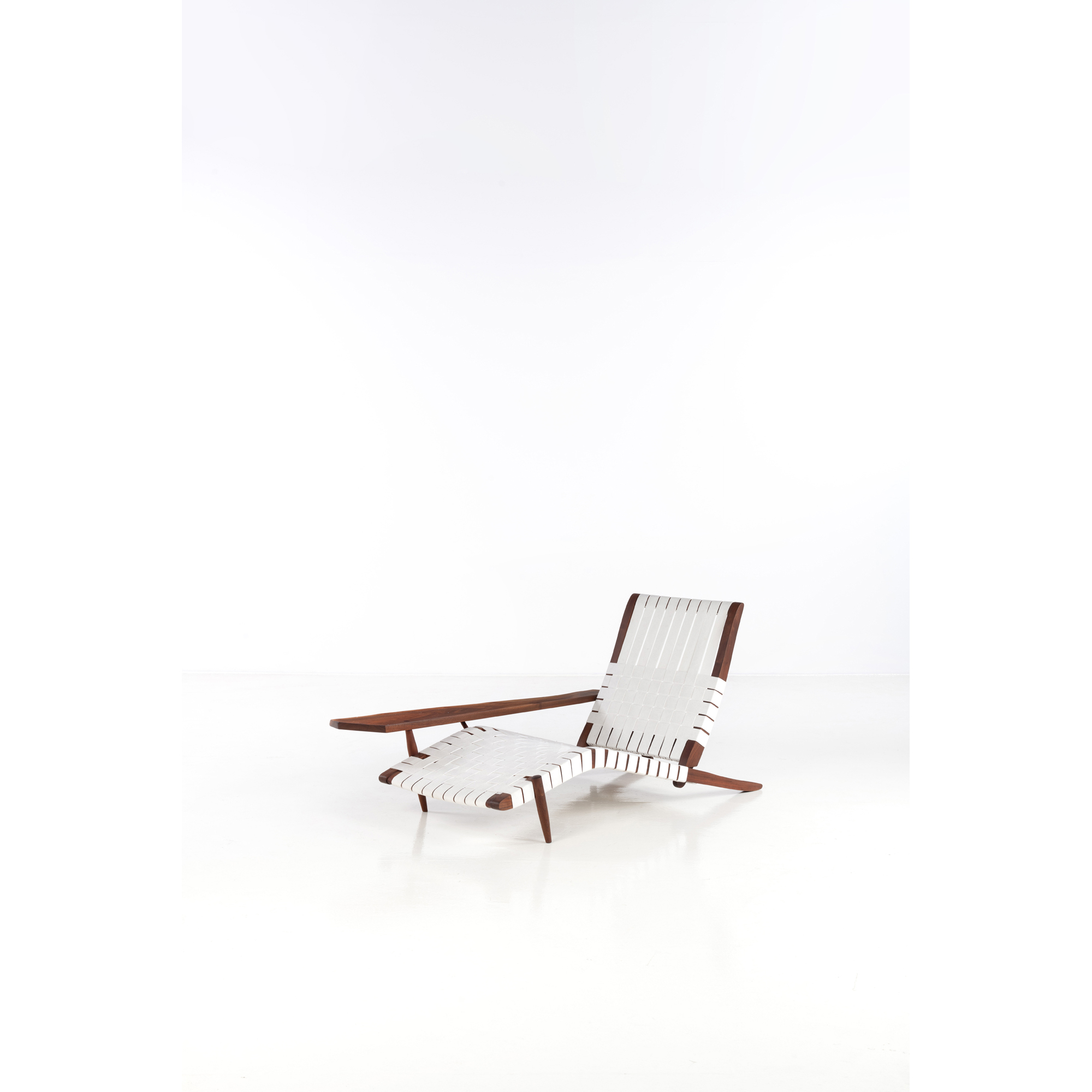 George Nakashima (1905-1990) Chaise longue - Pi&egrave;ce unique