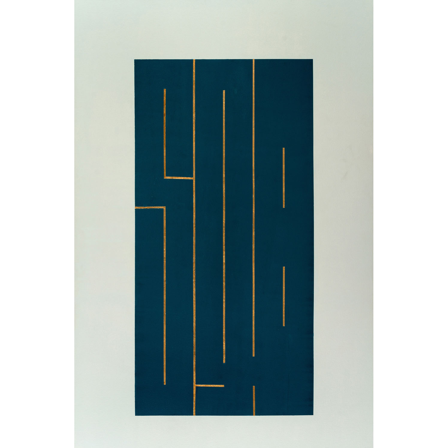 155 &fnof; Samir Sayegh (born 1945) Hawa, 2018 Estimation : 15000 / 20000 &euro; &fnof; Samir Sayegh (born 1945)  Hawa, 2018  Acrylic and gold foil on canvas  Signed and dated on the reverse  150 &times; 100 cm 