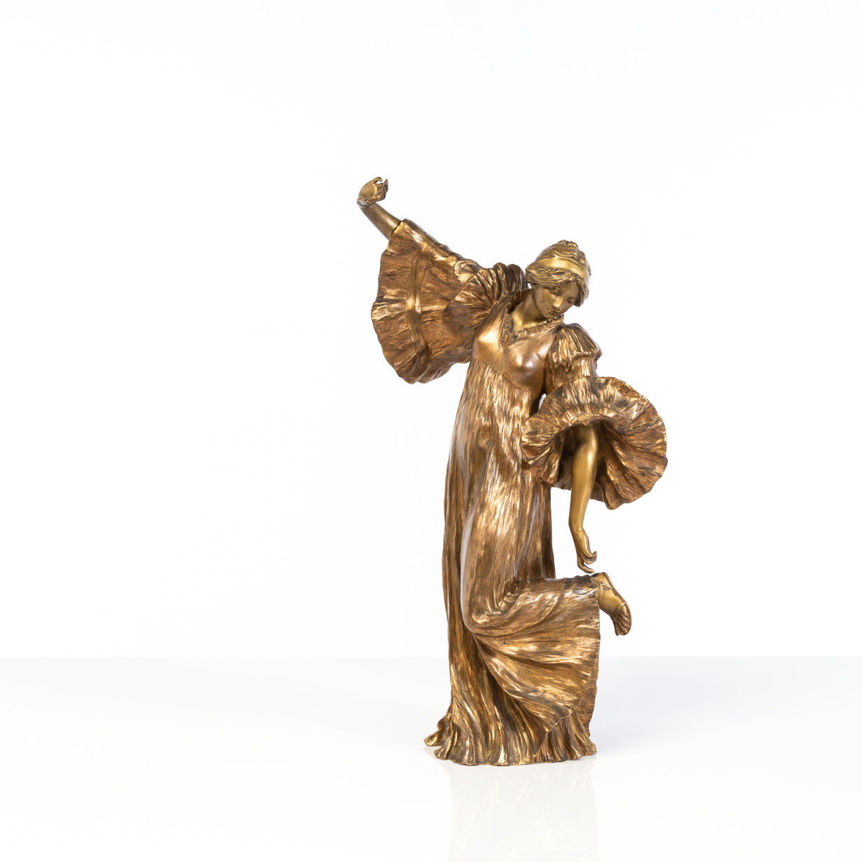 Lot 9 - Agathon Léonard (1841-1923) Danseuse au cothurne