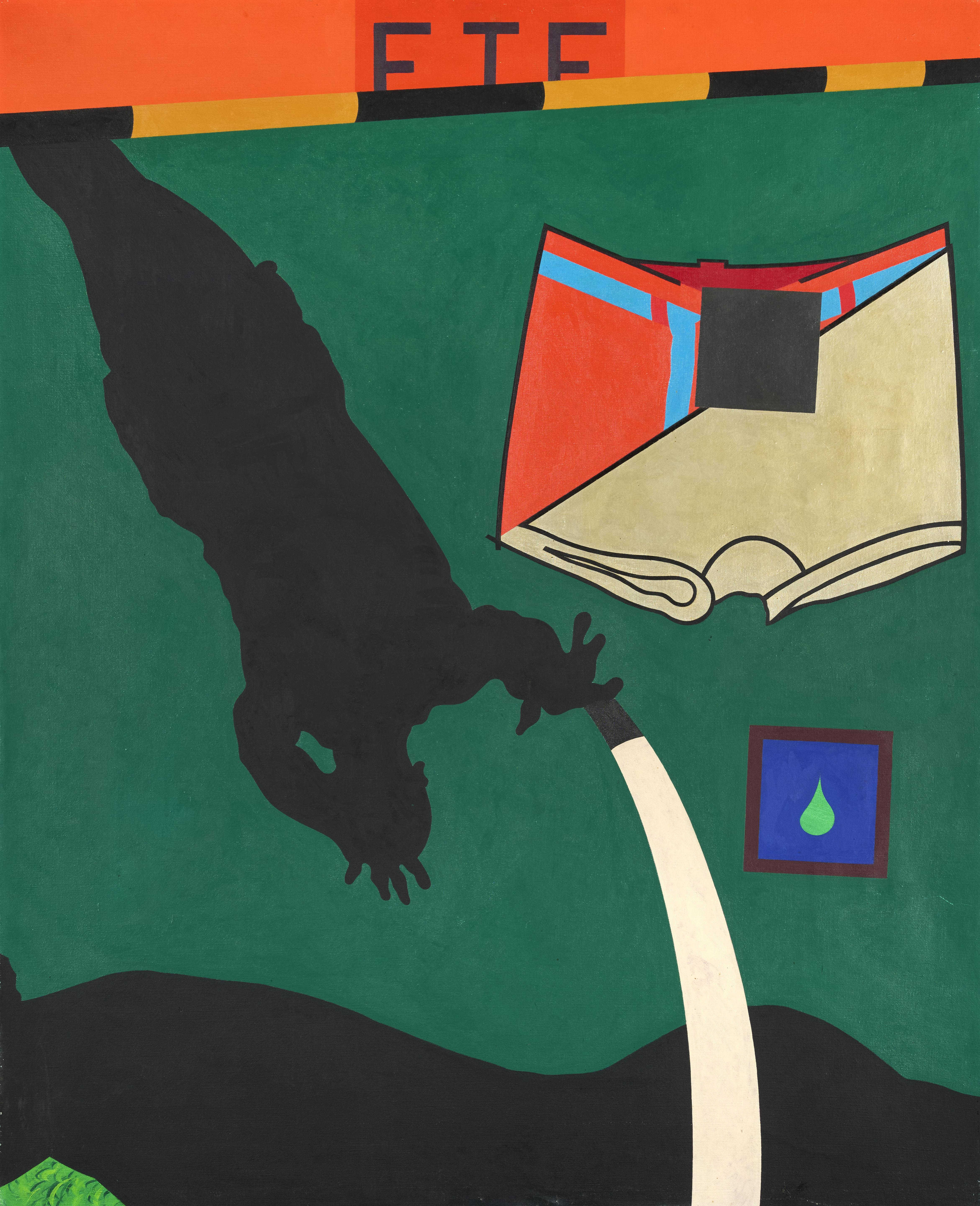 Zone de Texte: Herv&eacute; T&eacute;l&eacute;maque (1937-2022)
&Eacute;t&eacute;, 1964
Acrylique sur toile 100 x 81 cm
Estimation : 30 000/40 000 &euro;