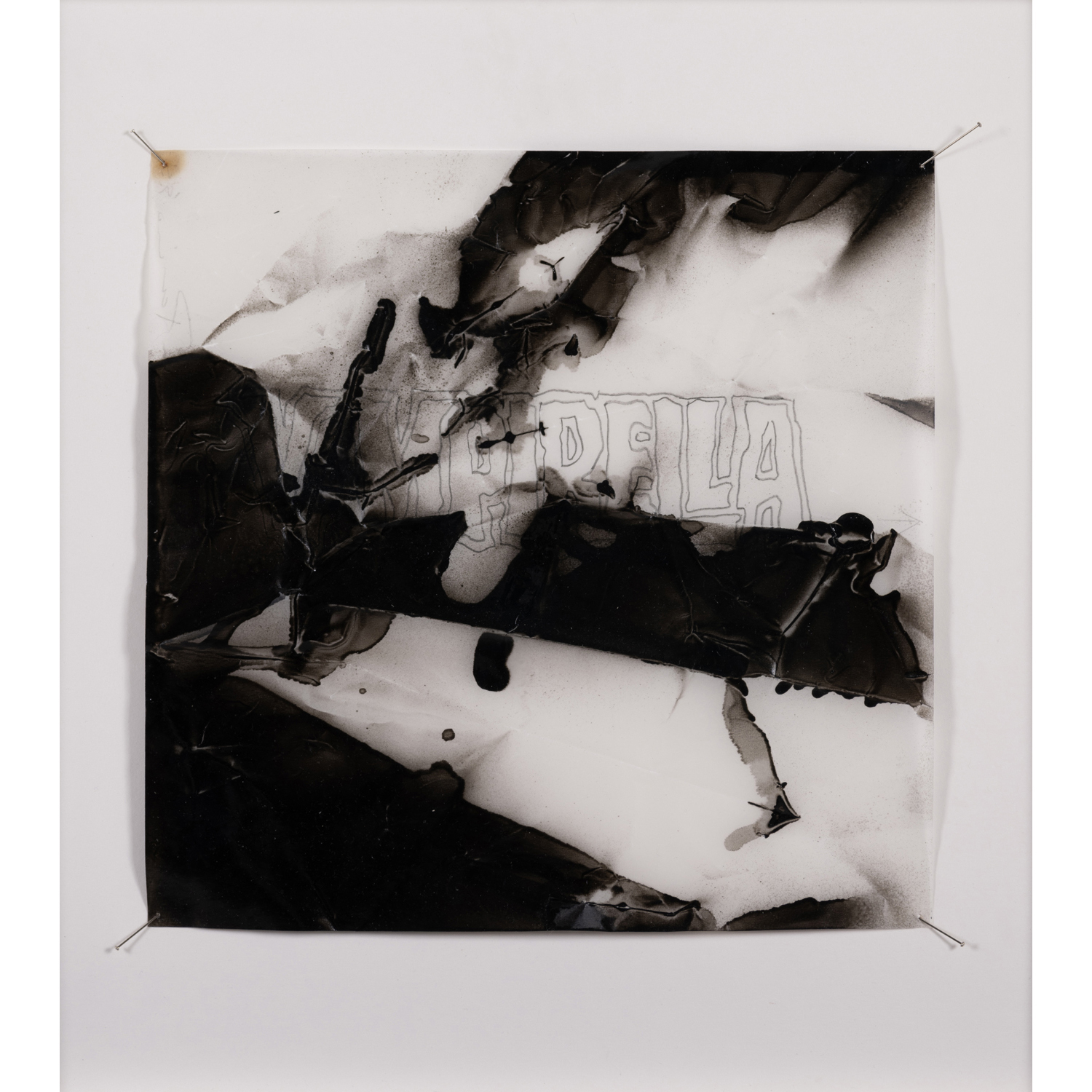 Steven Parrino (1958-2005) Vampirella, 1997 Mixed media on tracing paper Titled on the work Signed on the reverse Series of ten different works 23 x 22,5 cm Provenance: -Galerie/multiples, Paris -Purchased from the latter by the current owner -A.M. collection, Paris Exhibition: Paris, Galerie/multiples, 'Walk on the wide side', 16 November-11 January 2013