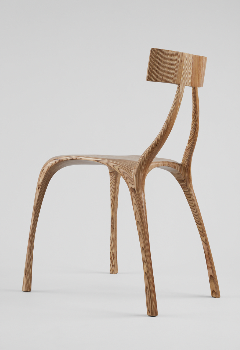 Séraphyn Luce Danet (née en 1979) Gracile, 2023 Chaise Bouleau Exécutée par l'atelier Falher, France Édition de 8 ex. + 2 E.A. Signée et numérotée H 79×L 54×P 47cm