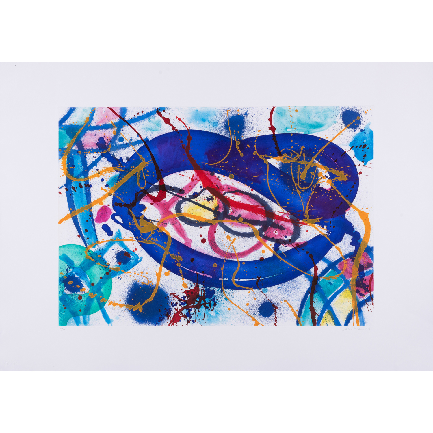 Sam Francis (1923-1994) SFE-075 RC, Trietto 2 - 1991