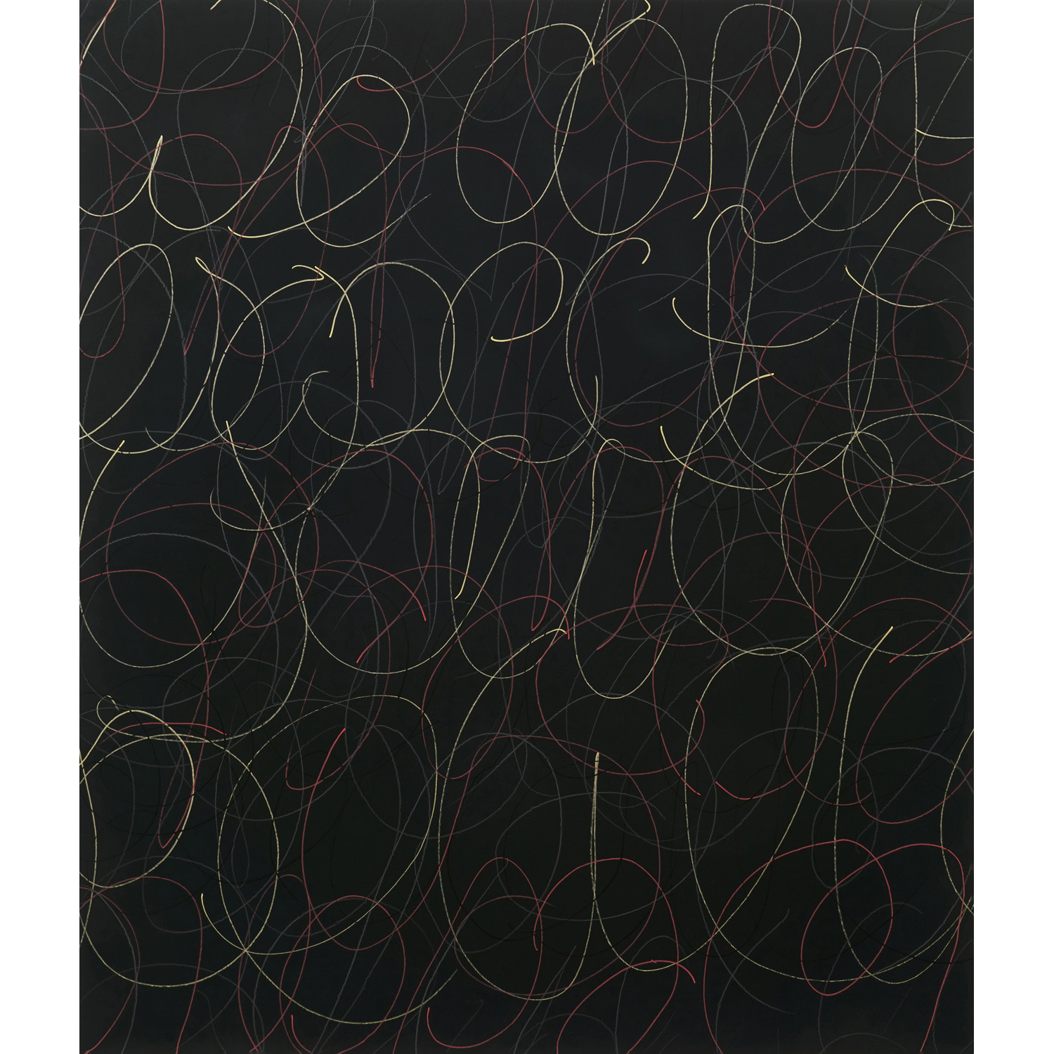 Donna Kukama (born 1981, South Africa) We do not expect you to believe in us, 2020 Black acrylic, faithlessness, graphite, solid truth, liquid chalk 200 × 170 cm