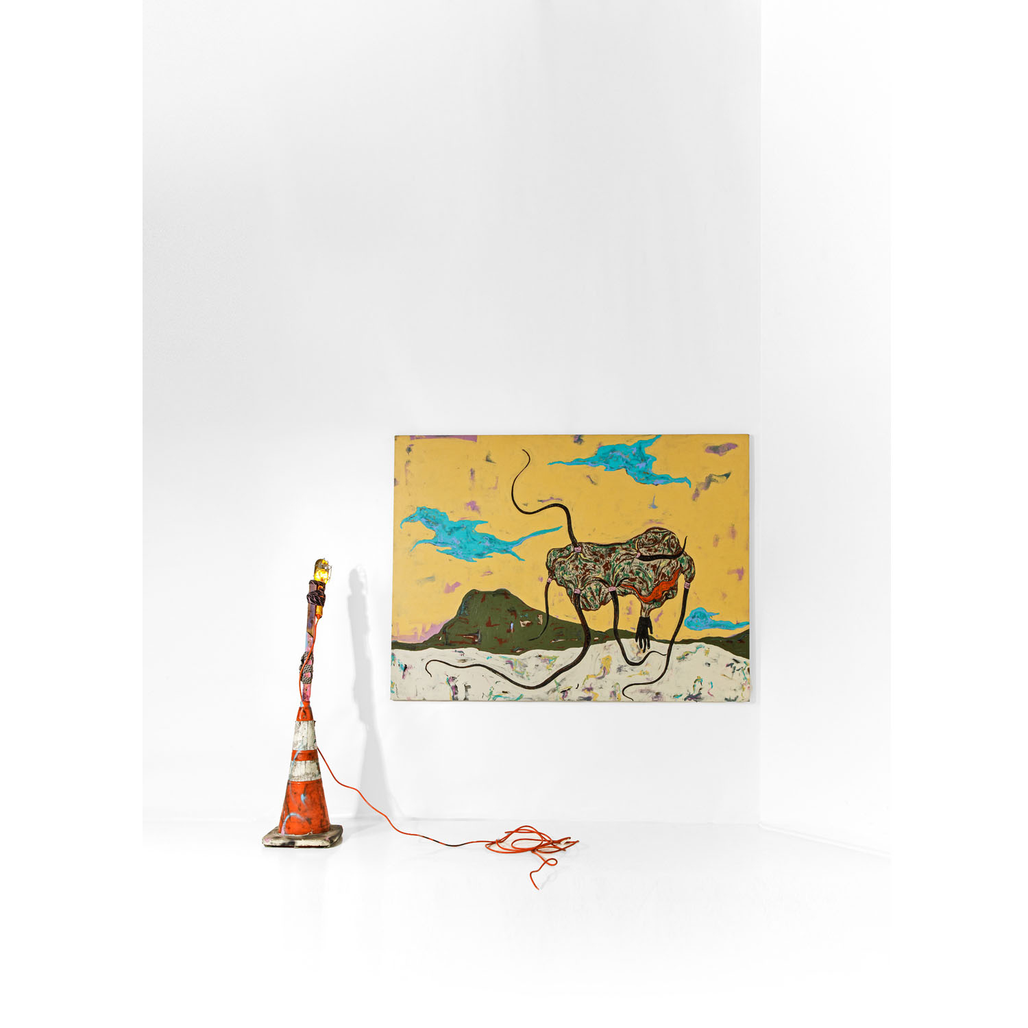 ƒ Simphiwe Ndzube (né en 1990, Afrique du Sud) Beast and a Beacon, 2017