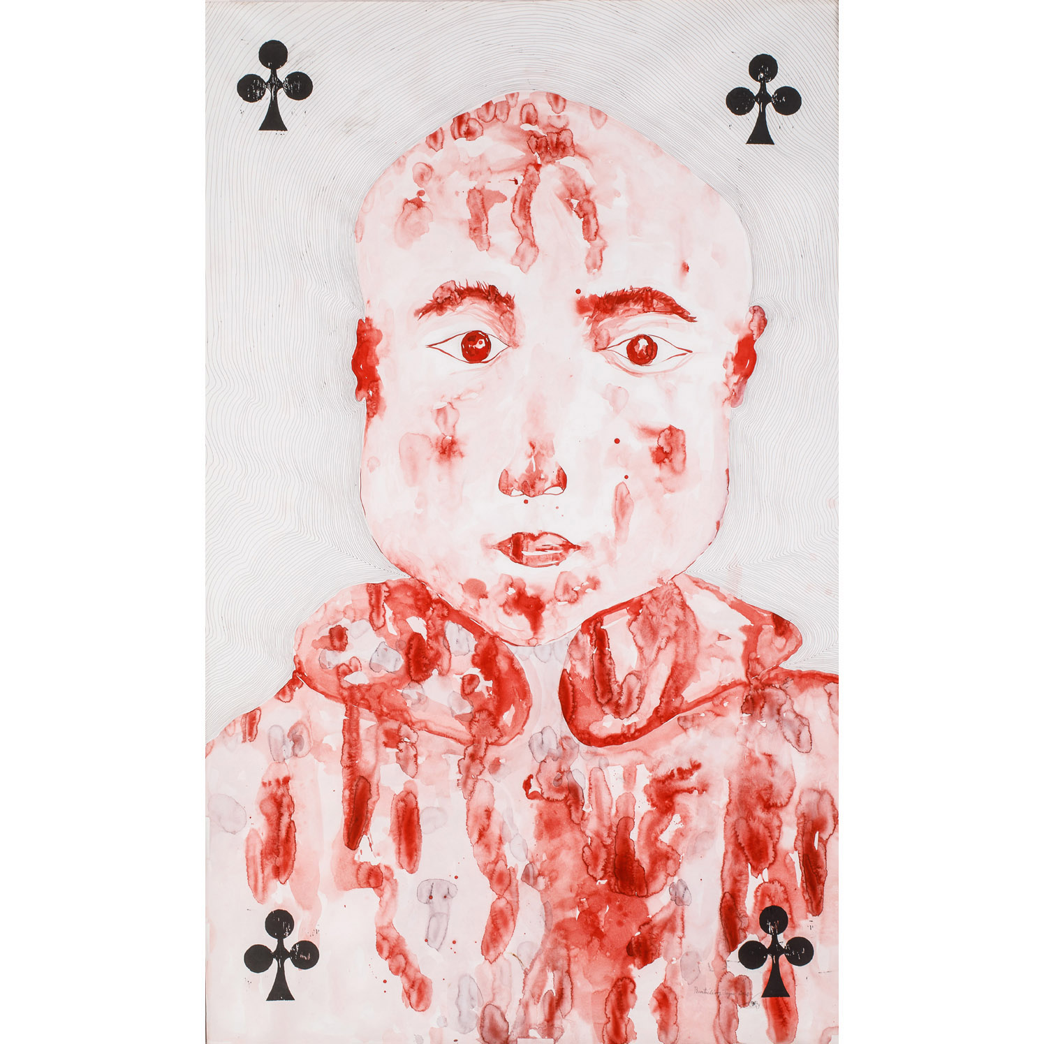 Barth&eacute;l&eacute;my Toguo (born 1967, Cameroon) What's your name No 3, 2004 Estimation : 20000 / 30000 &euro; Barth&eacute;l&eacute;my Toguo (born 1967, Cameroon)  What's your name No 3, 2004  Watercolor on paper  200 x 122 cm  Provenance:  -Galerie Anne de Villepoix, Paris  Purchased from the latter by the current owner  -Private collection, Spain