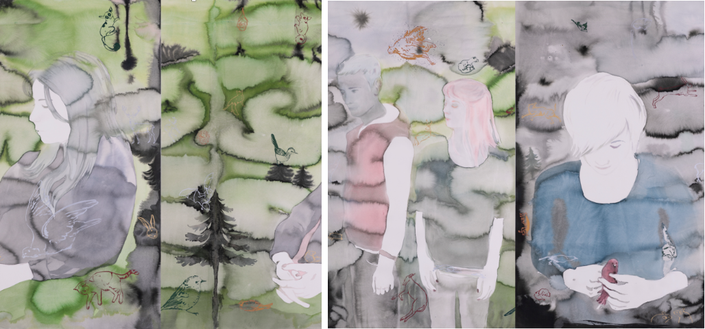 Fran&ccedil;oise Petrovitch (born in 1964)   Quand la for&ecirc;t s'&eacute;claircit et retienent ses animaux en elle, 2014 