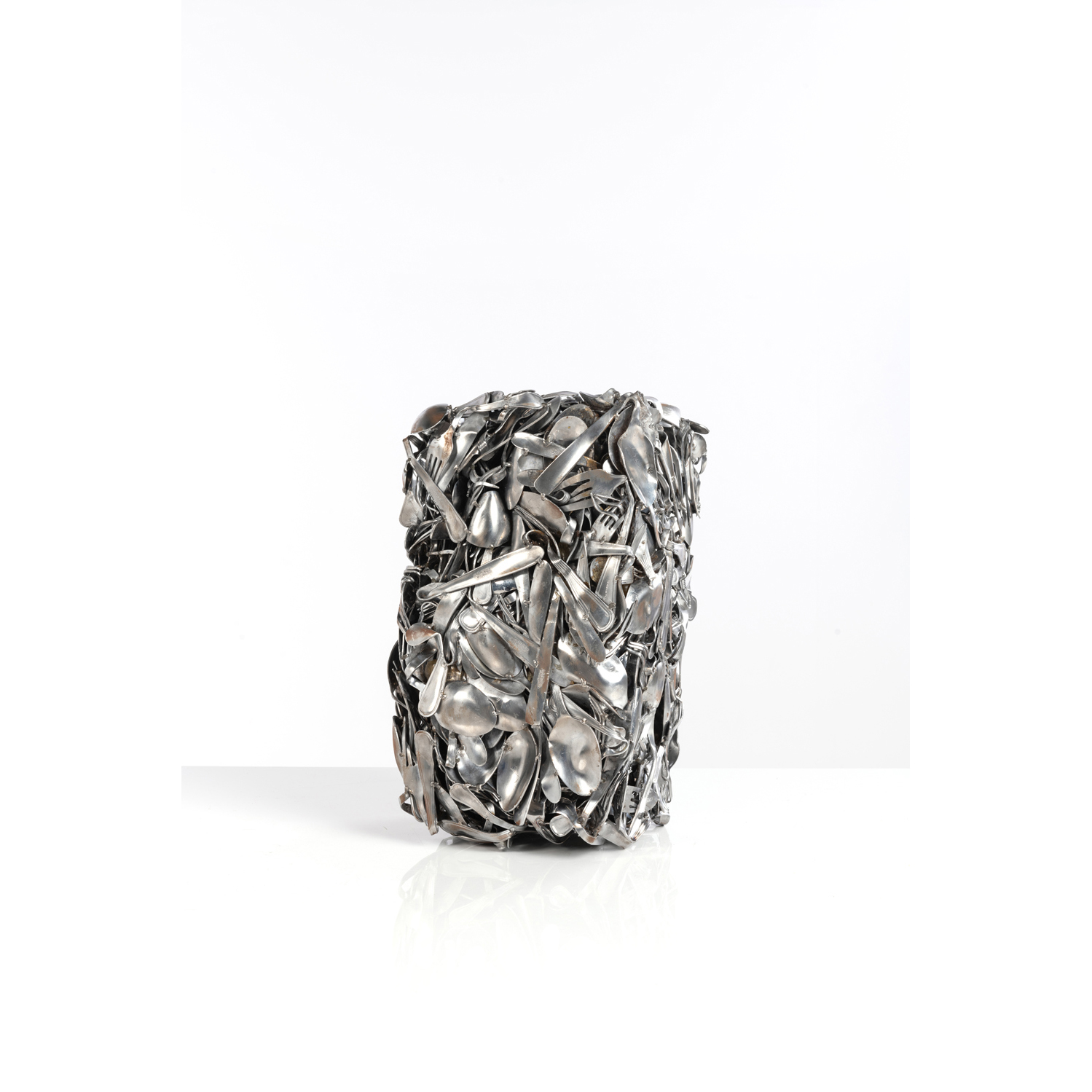 César (César Baldaccini dit) (1921-1998) Compression de couverts, circa 1975