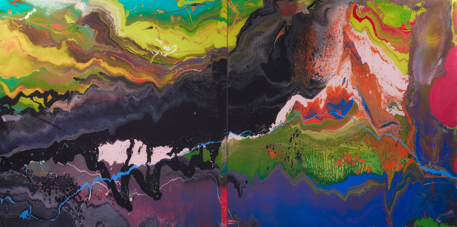 Gerhard Richter (born 1932) Flow - 2016 Chromogenic print mounted on aluminium composite panel (Diasec procedure), the full sheet Signed and numbered "354/500" in felt pen on the publisher's label on the back Publisher Heni Editions, London 100&times;200cm Bibliography: Hans Richter online catalogue raisonn&eacute;, no. P16