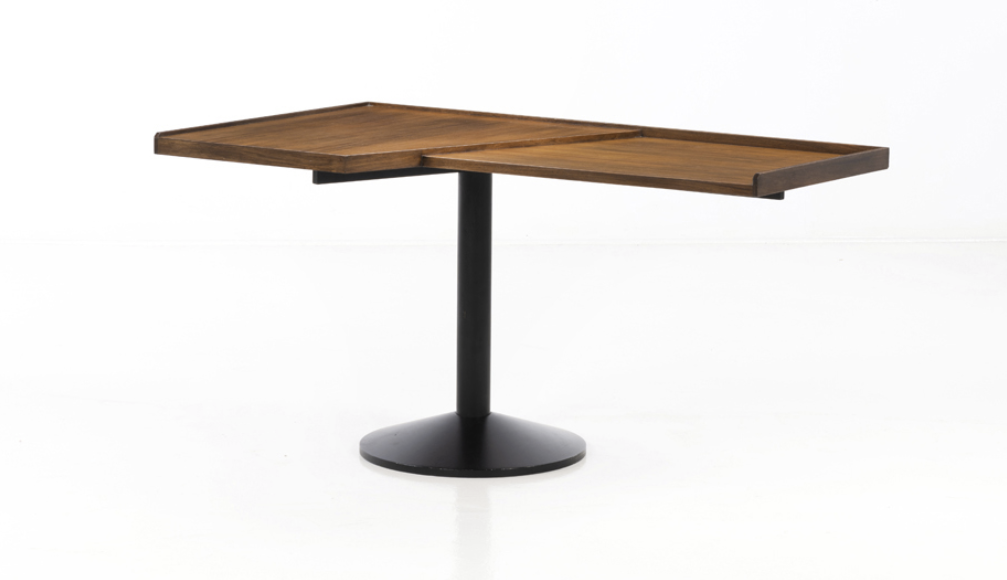 anco Albini (1905-1977)   Model 840, Stadera Desk Wood, metal and aluminum Poggi Edition Date of creation : 1954 H76×L143,5×P83cm   Estimation : 15 000 / 20 000 €