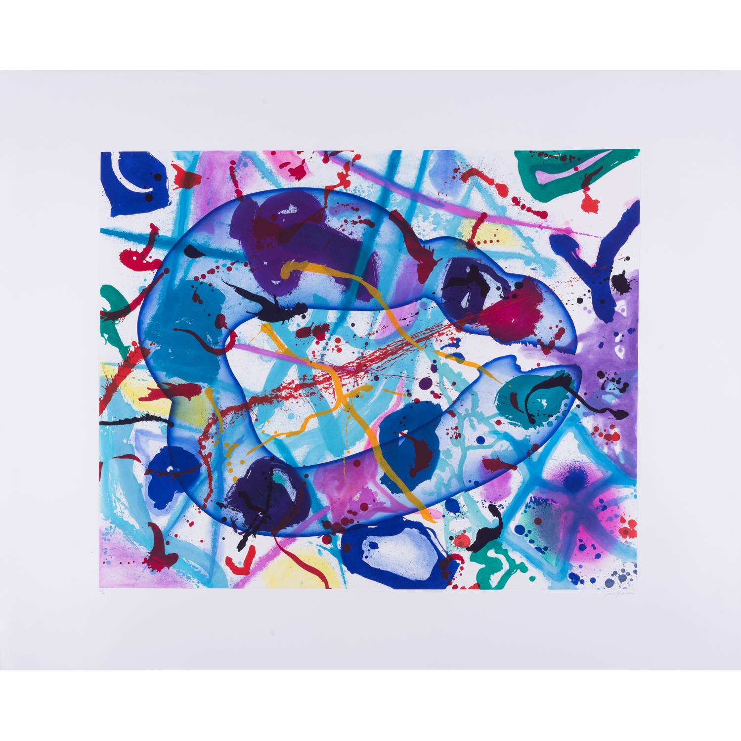 Sam Francis (1923-1994) SFE-077 RC, Trietto 4 - 1991