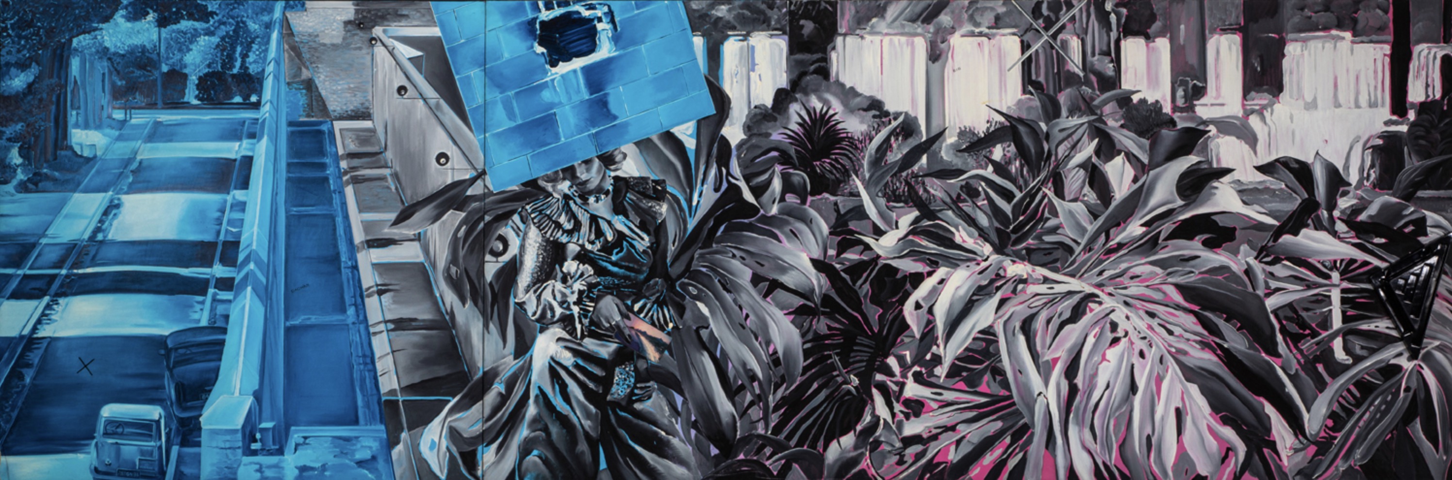 Jacques Monory (1924-2018) Rio-Cachan, Fragile n&deg;11, n&deg;801, (deux parties), 1989