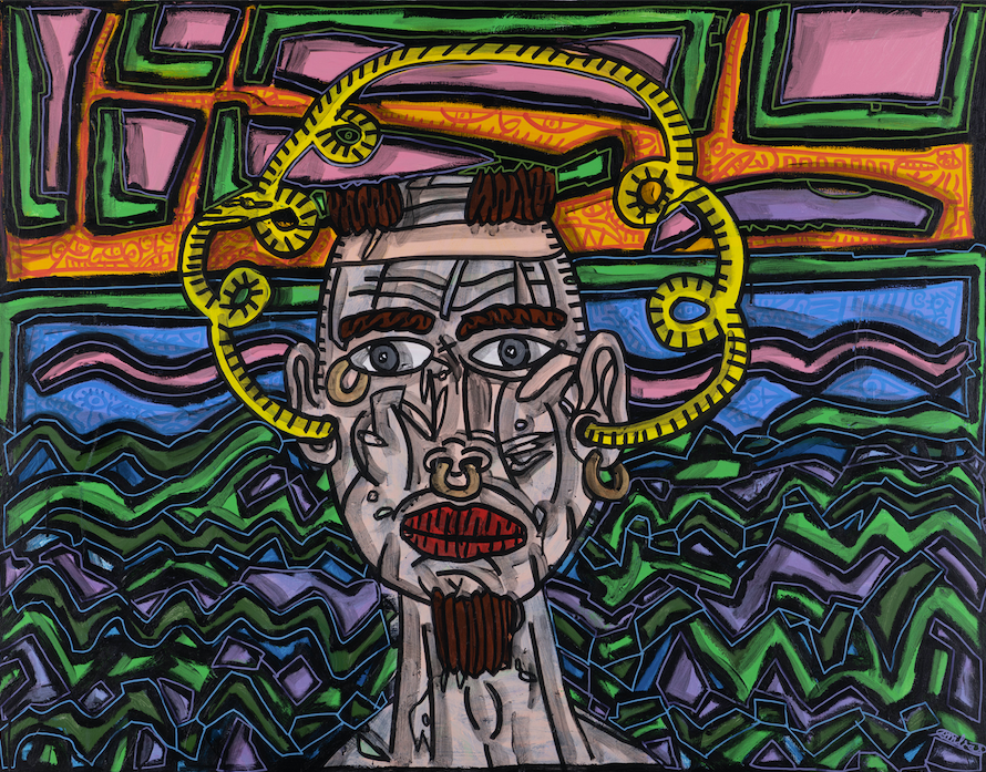 Robert Combas (né en 1957) Les boeufs à la mode, 2008 Acrylique sur toile Signée en bas à droite 114 x 146 cm Provenance: Collection particulière, Cannes Exposition: Bratislava, Slovaquie, Danubiana Meulensteen Art Museum, "Freedom, Diversity, and Oppression", 2009