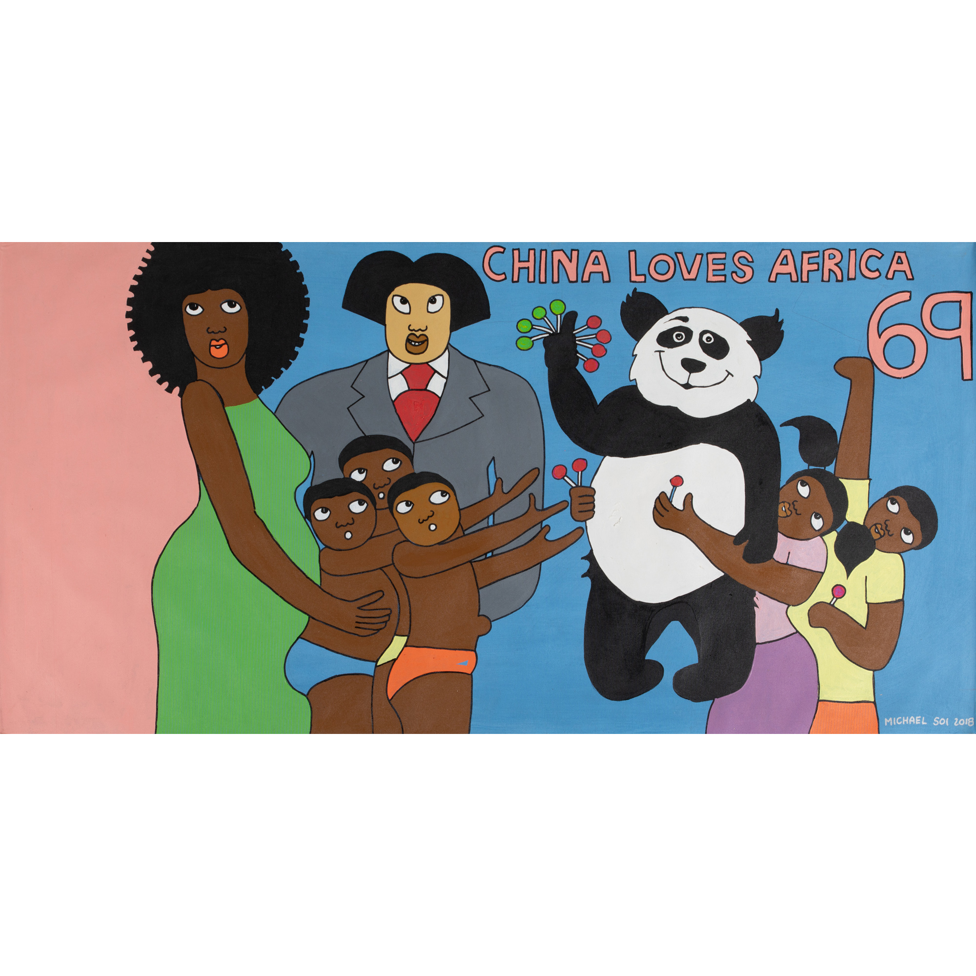 Michael Soi (né en 1972, Kenya) China Loves Africa 69, 2018