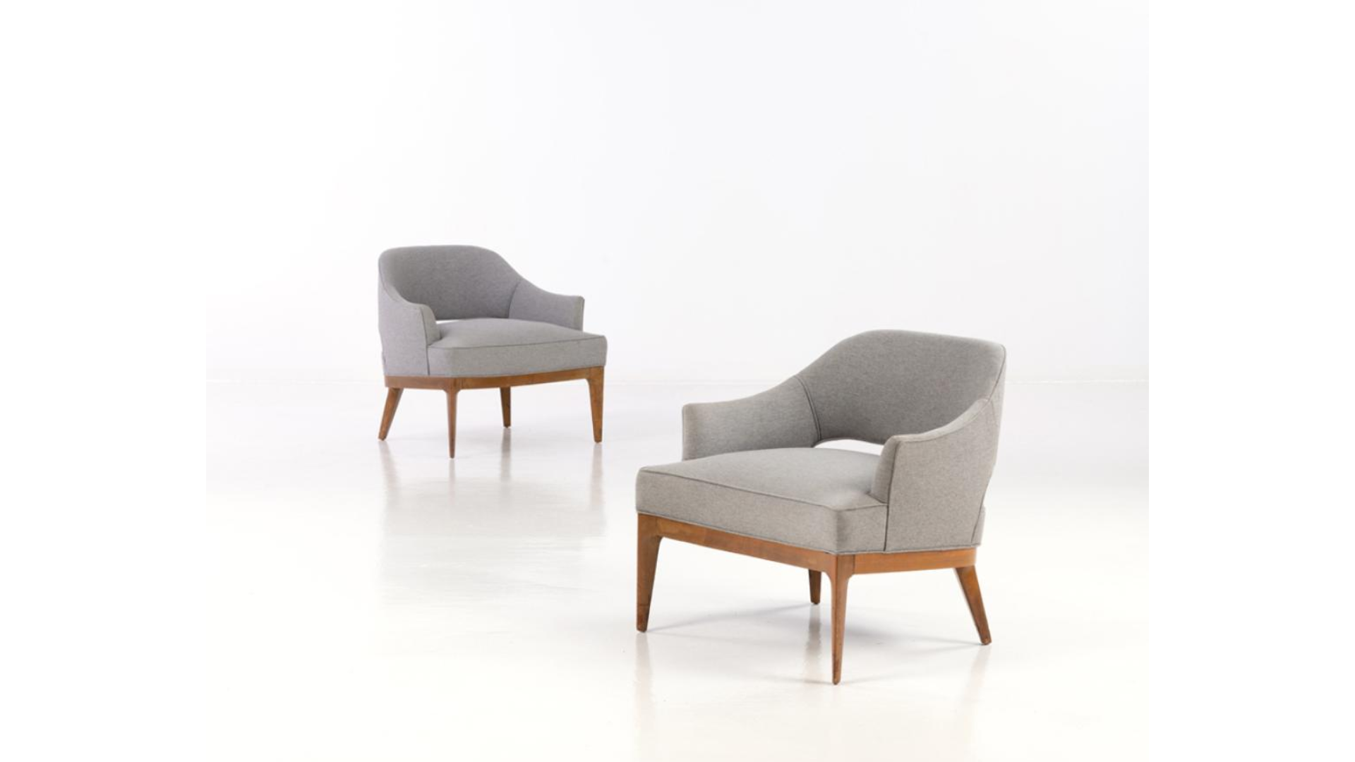 Harvey Probber (1922-2003) Paire de fauteuils