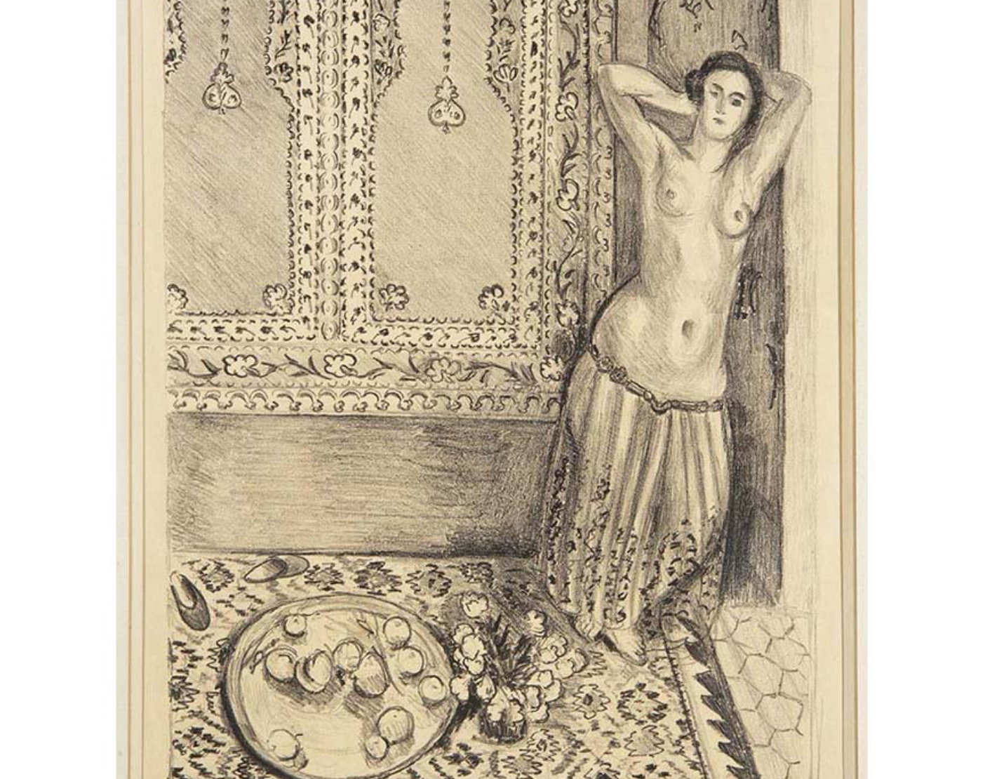 Henri Matisse (1869-1954) Odalisque debout au plateau de fruits, 1924