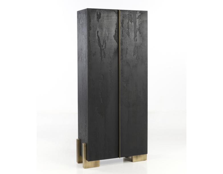 Pierre Bonnefille (born in 1958) Cabinet - A.P. 1 Collection Metamorphosis Mixed media on wood and patinaed brass Limited edition of 8 pieces + 2 A.P. Creation date: 2016 H190×L86×P40cm Estimation : 14000 / 18000 euros
