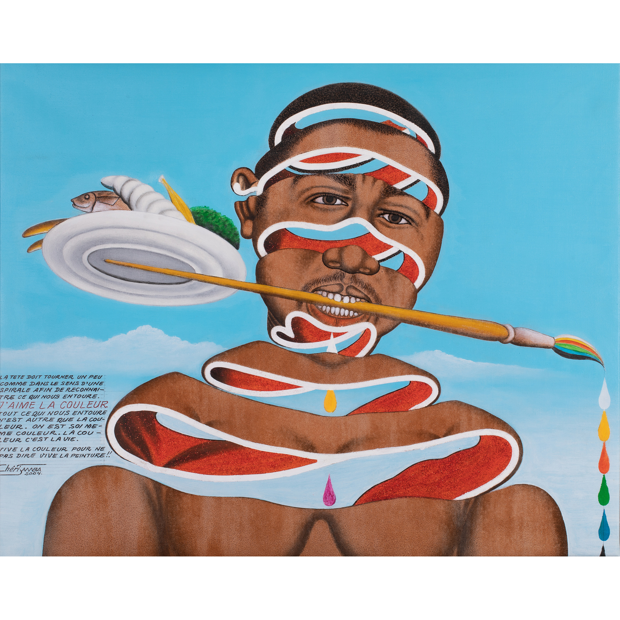 Chéri Samba (né en 1956) J'aime la couleur, 2004
