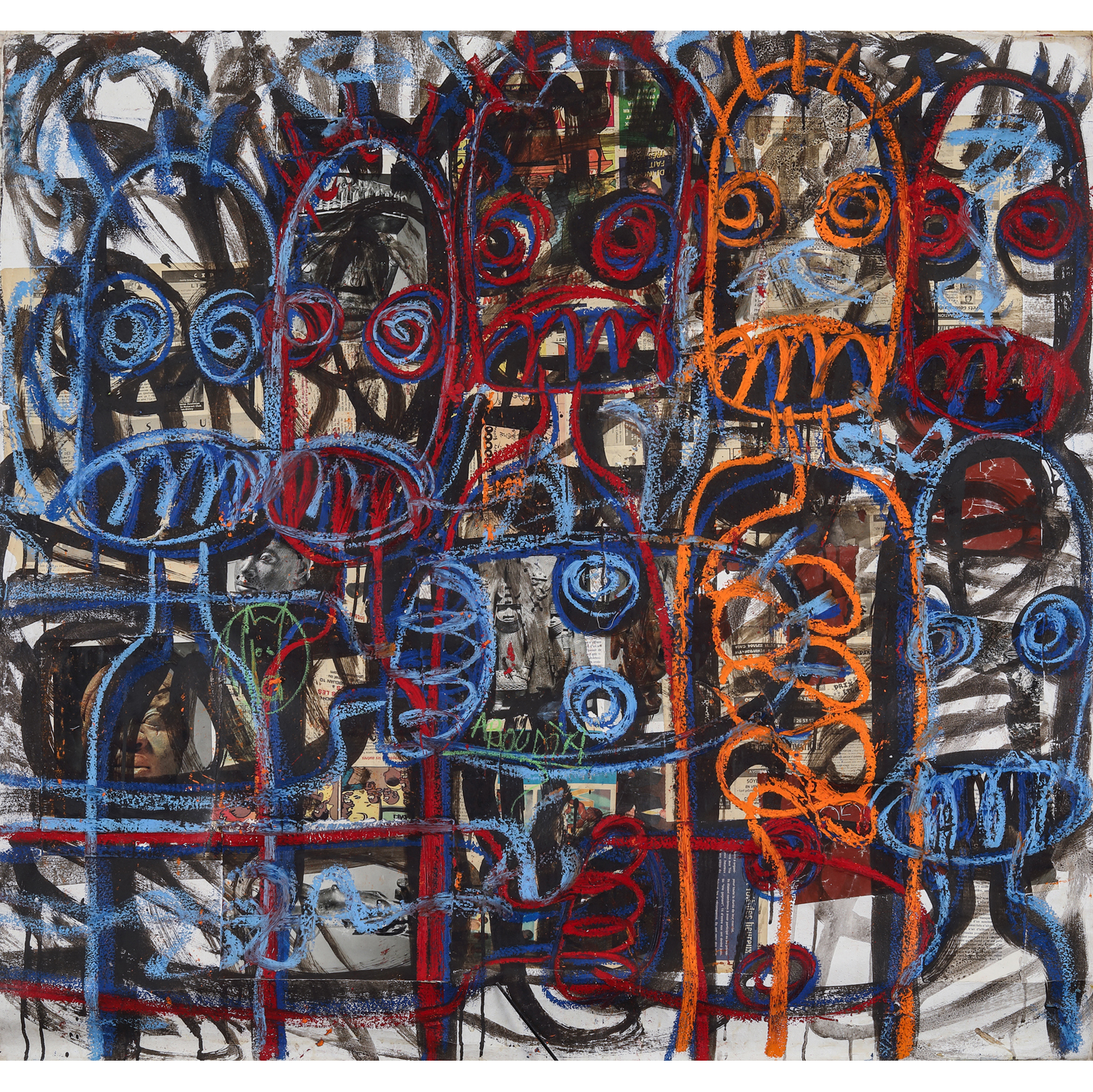 Aboudia (né en 1983, Côte d'Ivoire) Zig Zag, 2015