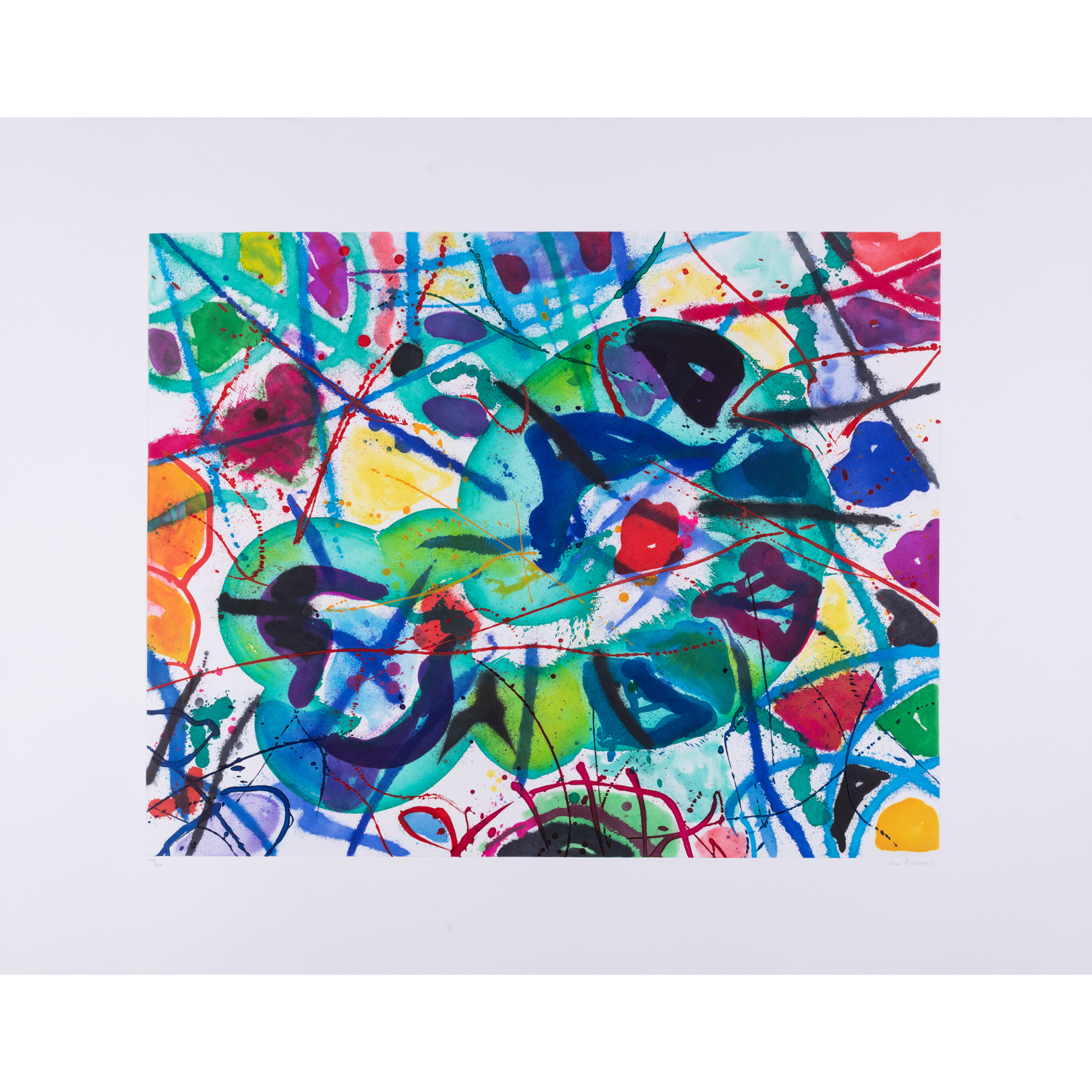 Sam Francis (1923-1994) SFE-078 RC, Trietto 5- 1991