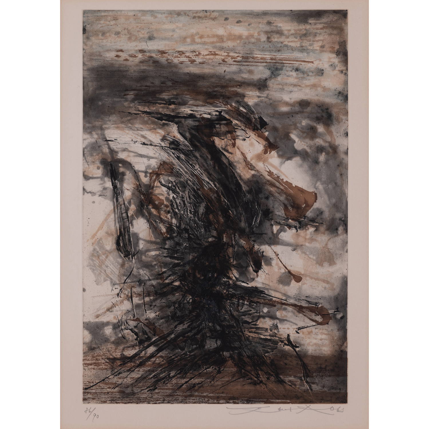 Zao Wou-Ki (1920-2013) Sans titre - 1963, (Agerup 154)