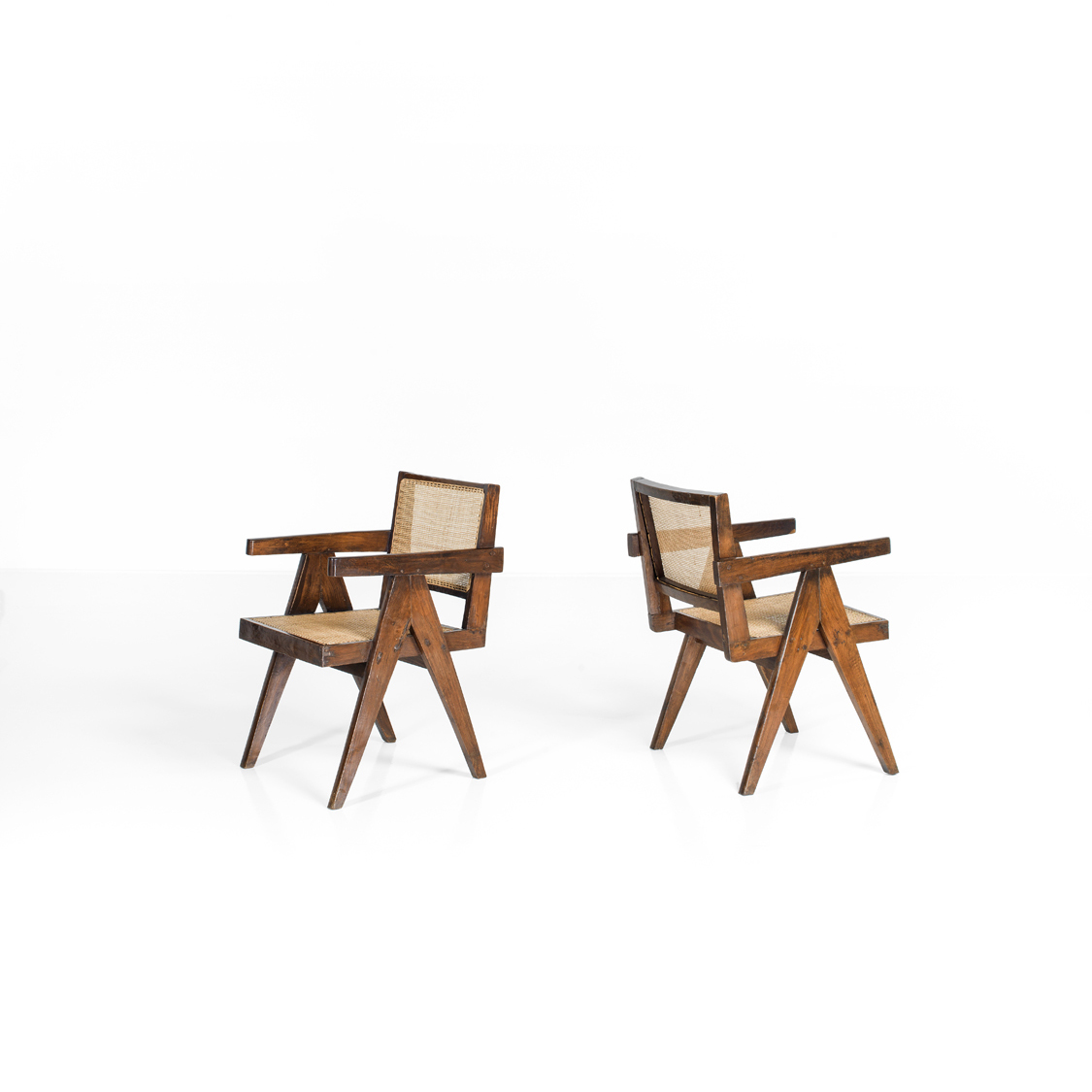 Lot 70 - Pierre Jeanneret (1896-1967) Office chair, Modèle PJ-SI-28-A