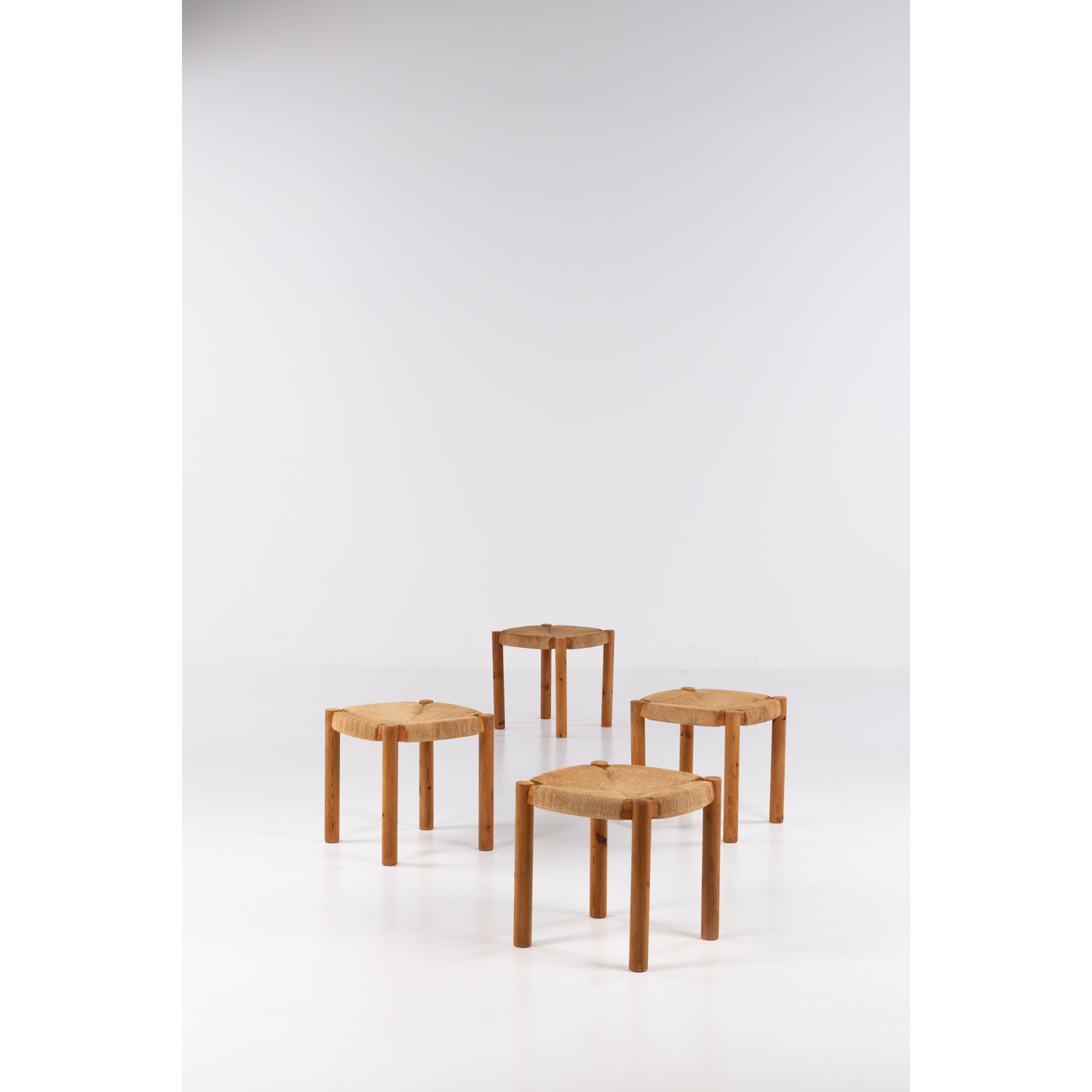Rainer Daumiller Pine Stool 1970s