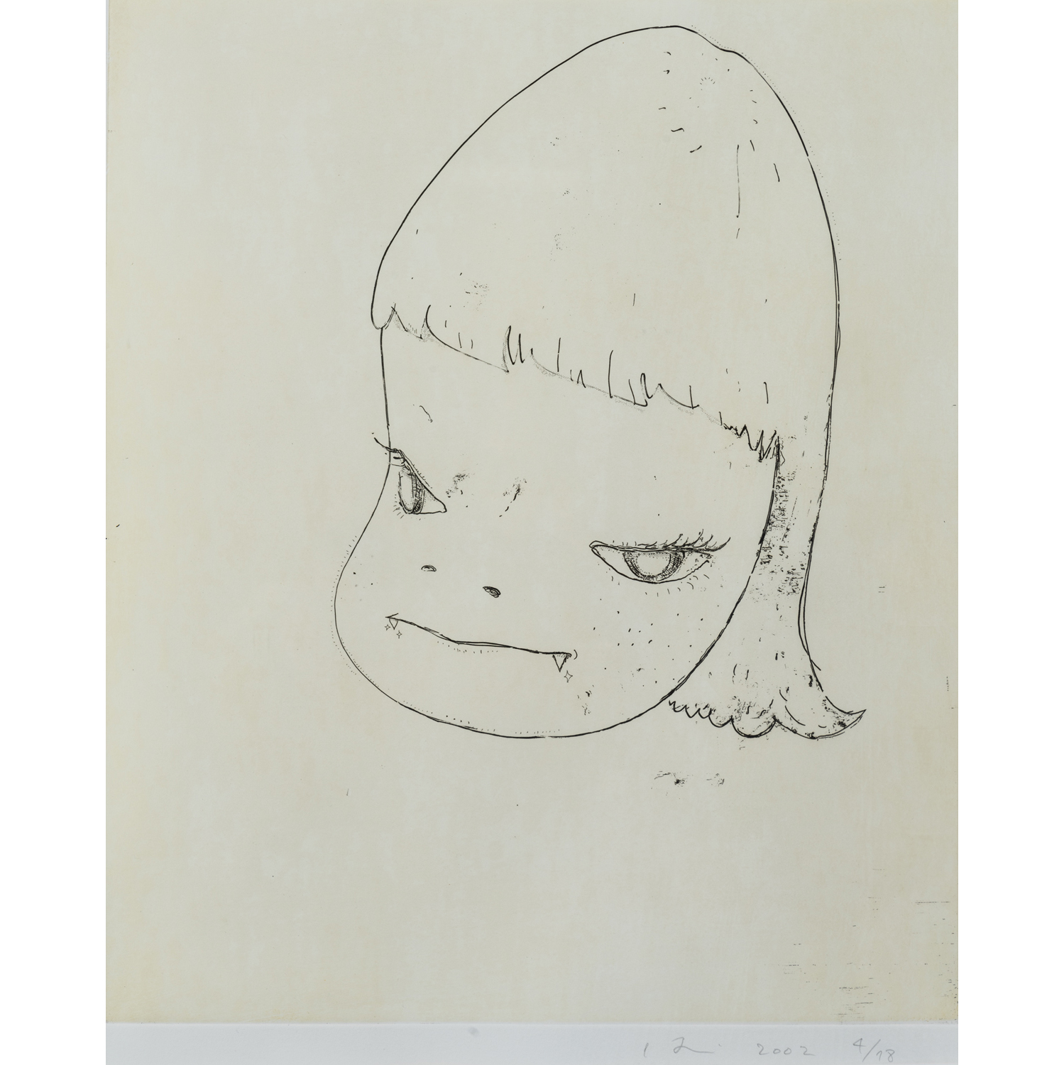 Lot 151 - Yoshitomo Nara (n&eacute; en 1959) O.T. - 2002 - une planche