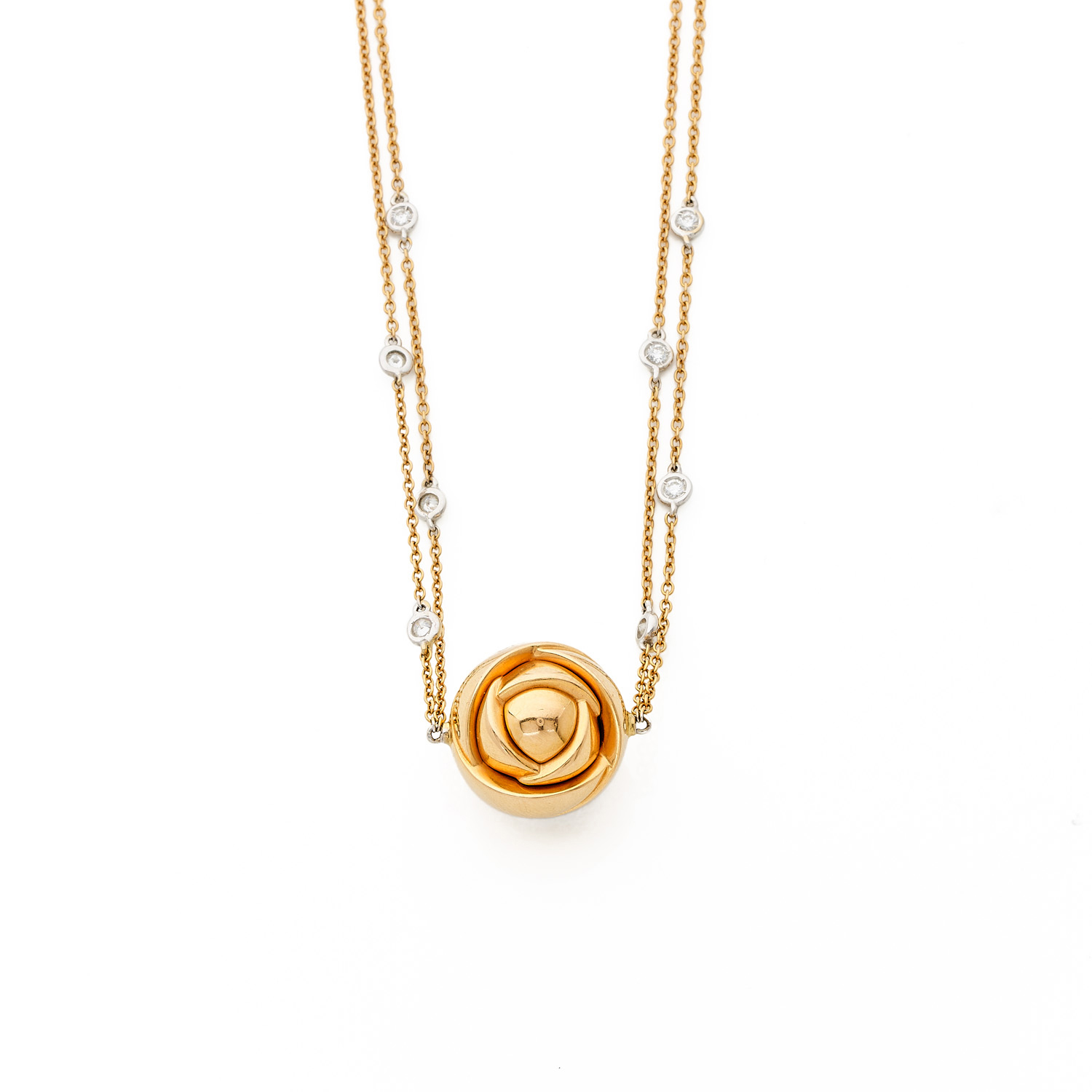 DAMIANI Ravishing 'rosebud' necklace in 18k (750‰) pink | Piasa DAMIANI Ravishing 'rosebud' necklace in 18k (750‰) pink | Piasa
