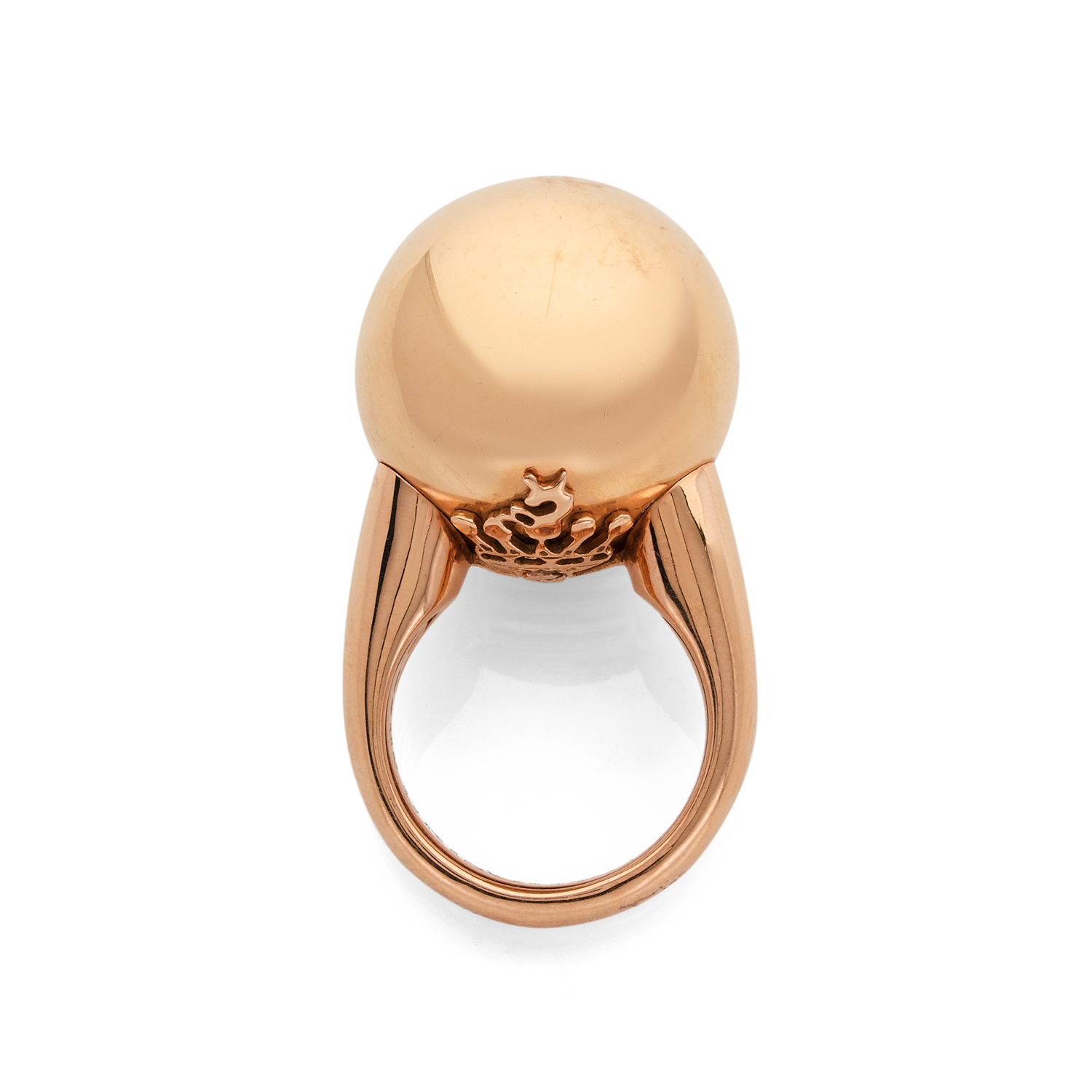 De GRISOGONO Ring in 18k yellow gold (750‰) adorned with a ball