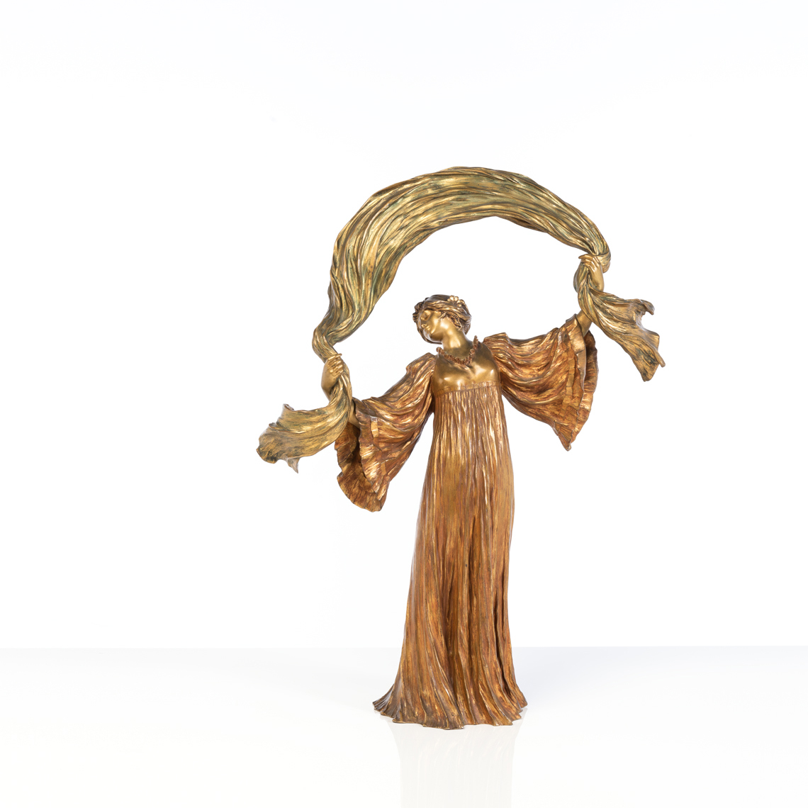 Lot 11 - Agathon L&eacute;onard (1841-1923)  Danseuse &agrave; l'&eacute;charpe