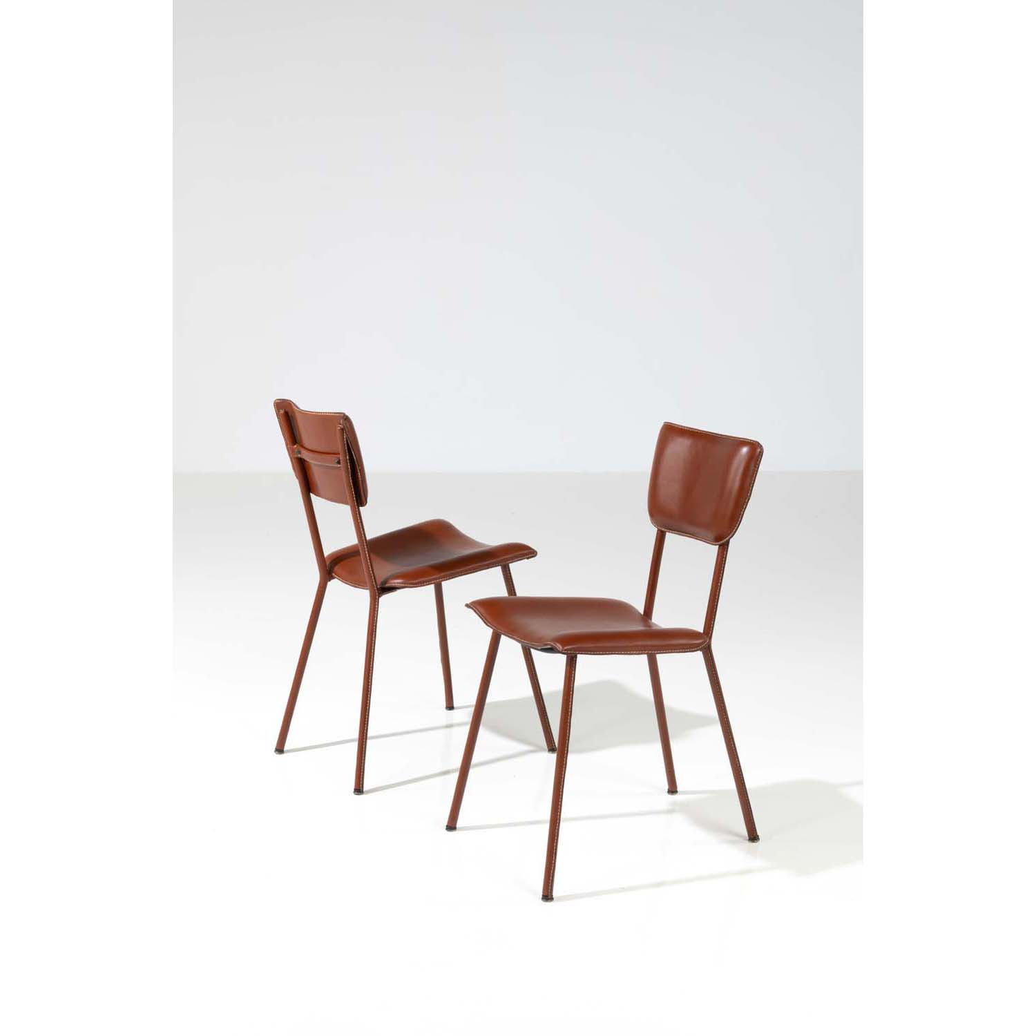 Jacques Adnet (1900-1984) Pair of chairs | Piasa