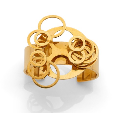 Pol Bury Bracelet &laquo; Disques mobiles &raquo; en or jaune 18k