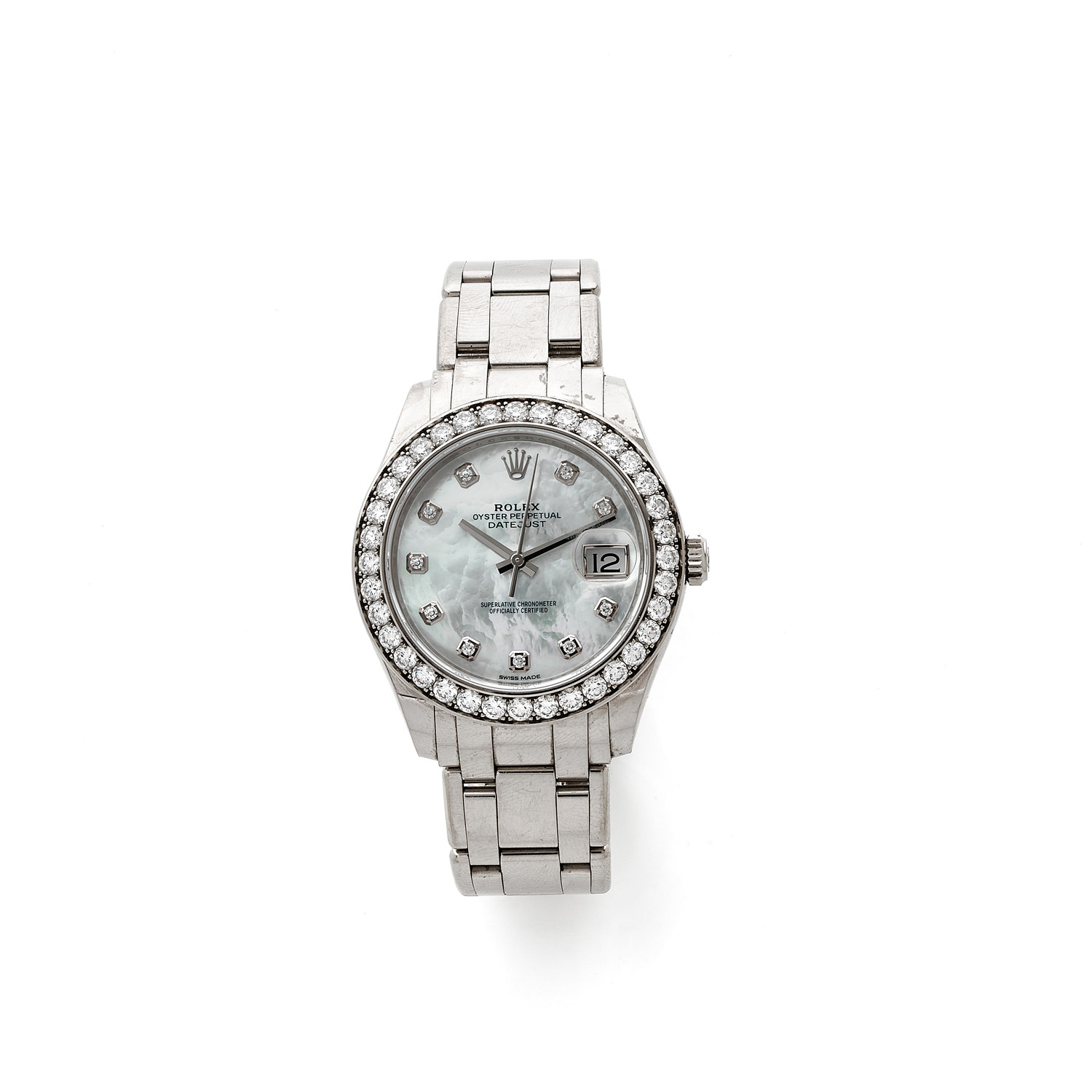 Rolex 18k 750 White Gold ROLEX OYSTER PERPETUAL DAY-DATE Automatic