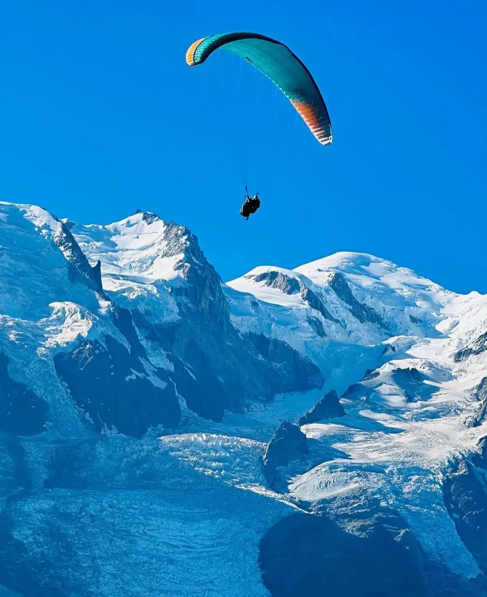 Parapente : Vol en parapente biplace face au Mont-Blanc à Chamonix-Mont-Blanc