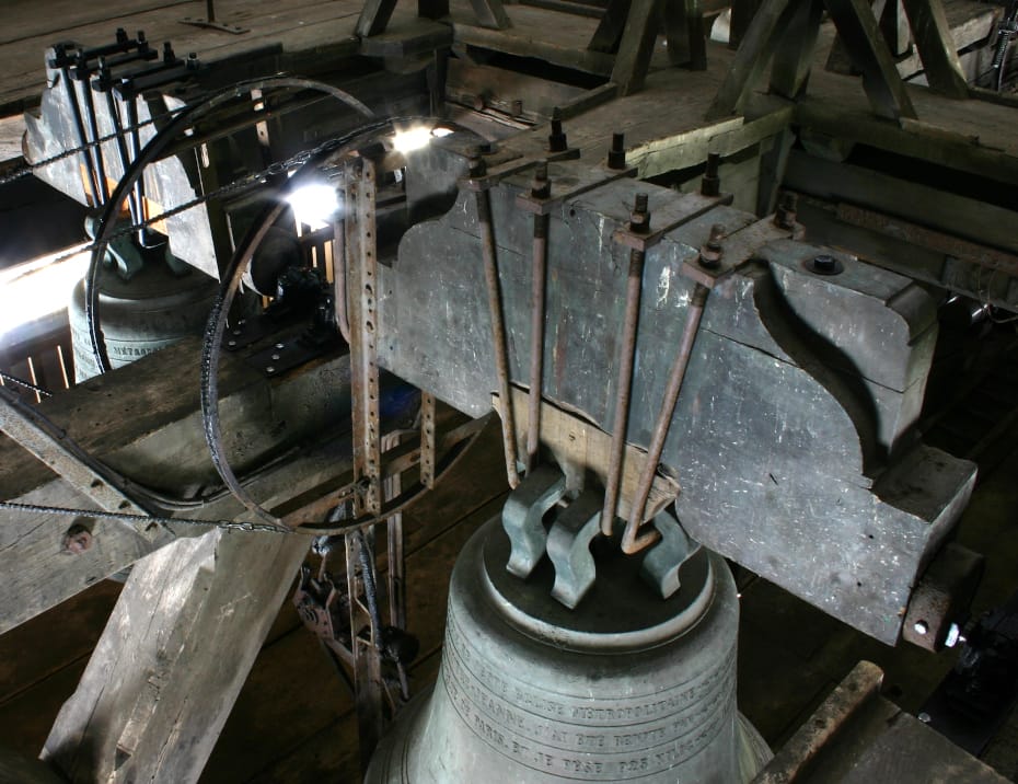 Les cloches vue de dessus