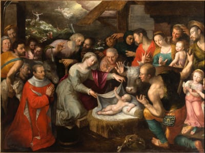 Peinture de l'adoration des bergers par Jérôme Francken