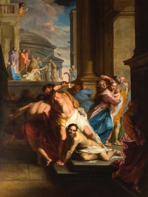 Peinture des fils de Sceva Battus par le démon par Mathieu Elyas