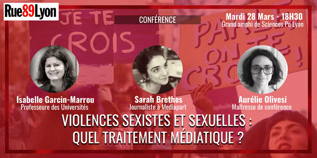 Visuel conférence débat Traitement médiatique des violences sexistes et sexuelles