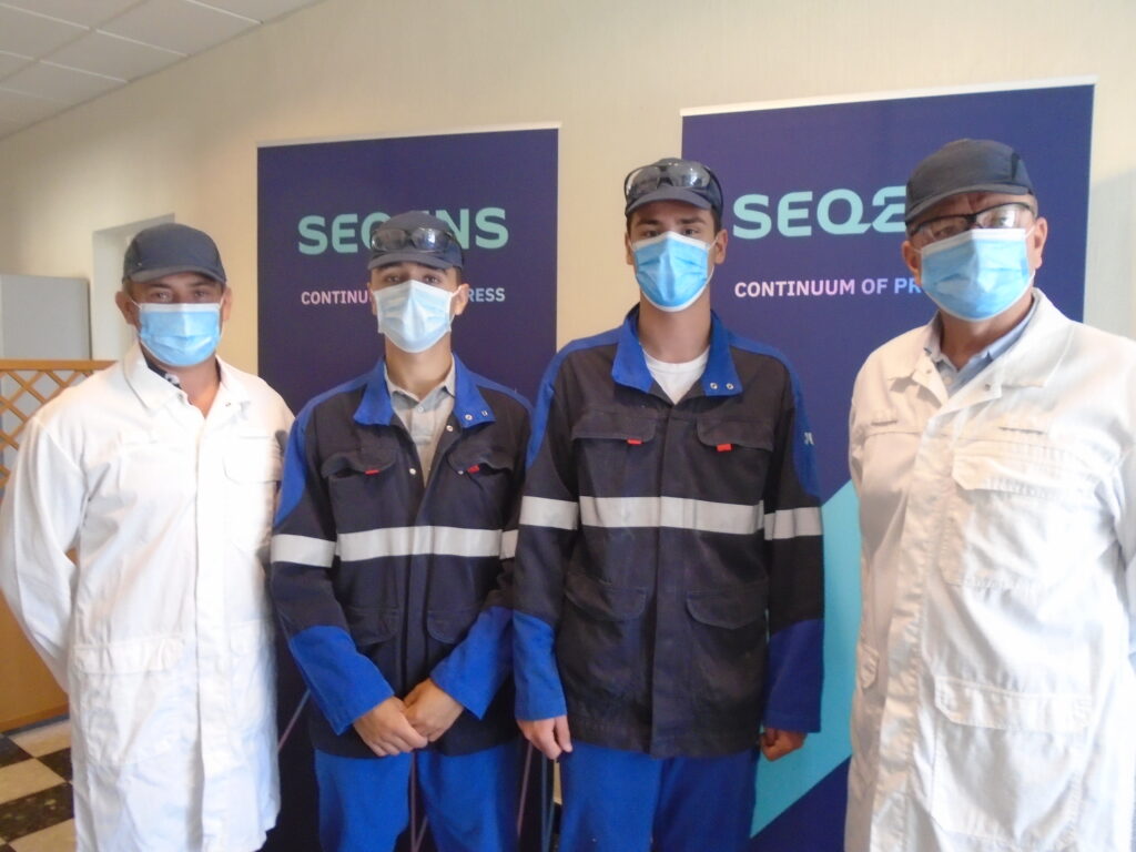 trainees from bourgoin production site