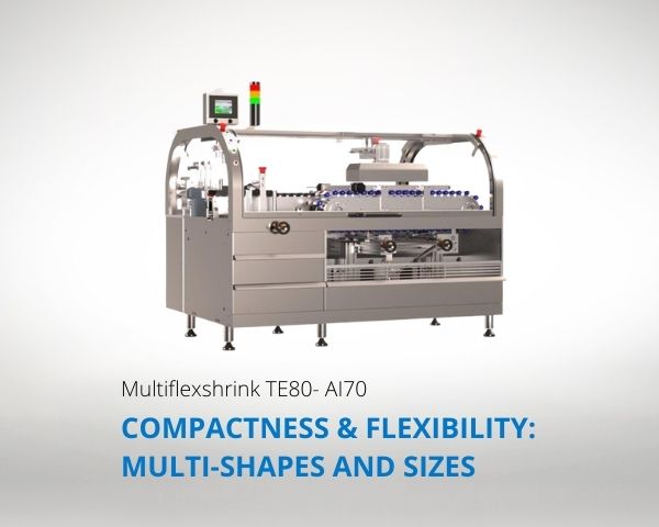 A compact and flexible equipment adapting to the multiple formats and shapes of small beauty and make-up products
