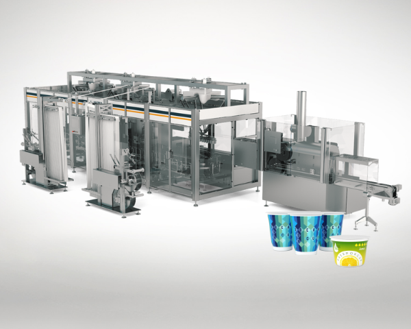 A unique packaging machine for the delayed differentiation of food jars after sealing