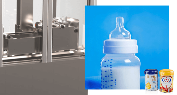 A packaging machine to guarantee the tamper-evident Sleeve of delicate products for babies