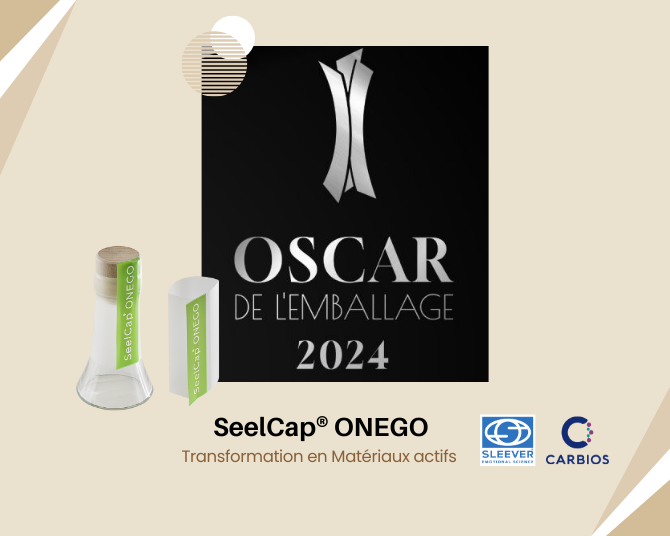 SEELCAP® ONEGO, the innovation from SLEEVER® and CARBIOS, wins a prize at the 2024 Packaging Oscars