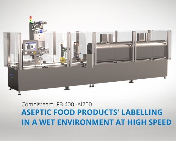 The Combisteam FB400 packaging machine for your high speed labelling operations in aseptic and wet environments