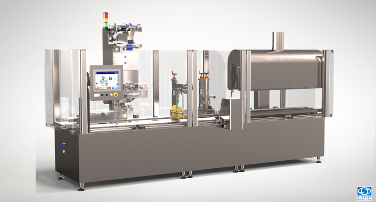A Combisteam LDPET packaging machine for the sustainable labelling of PET bottles