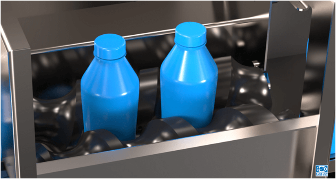 plastic bottle on packaging line