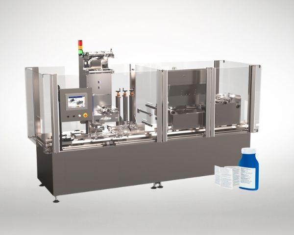 Unique packaging machine to allow the integration of a multi-page leaflet into the primary packaging for an Optimization of Packaging Materials