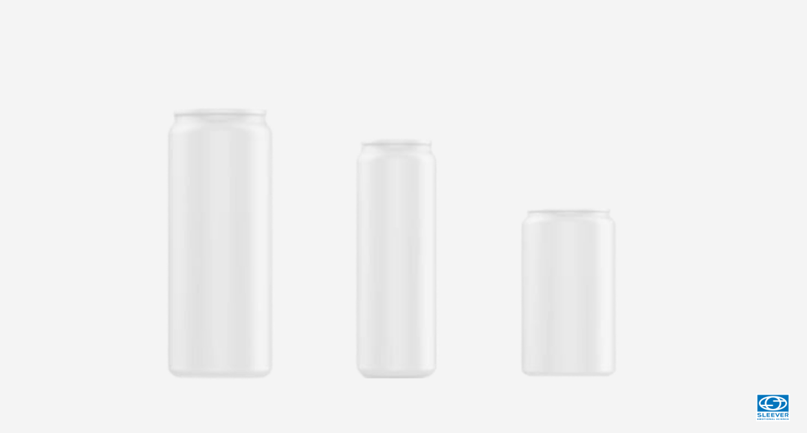 Formas de latas de aluminio que se pueden decorar con un Sleeve retráctil