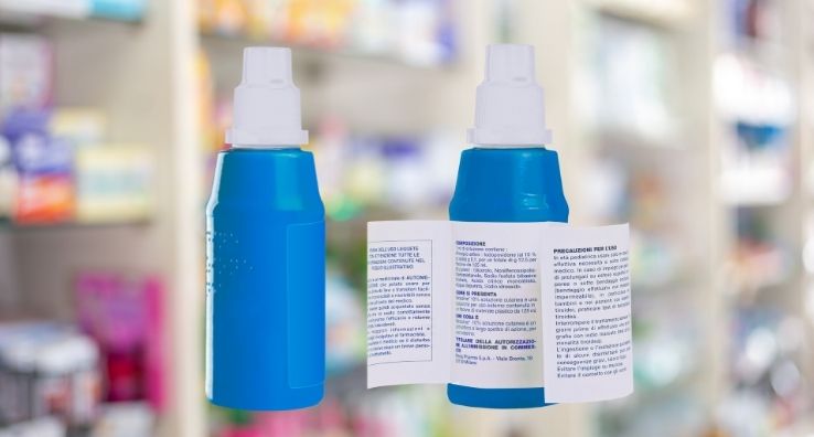 Notiplus-Produktinnovation für die Integration eines mehrseitigen Beipackzettels auf dem Schrumpfverpackungs-Sleeve, für pharmazeutische Produkte